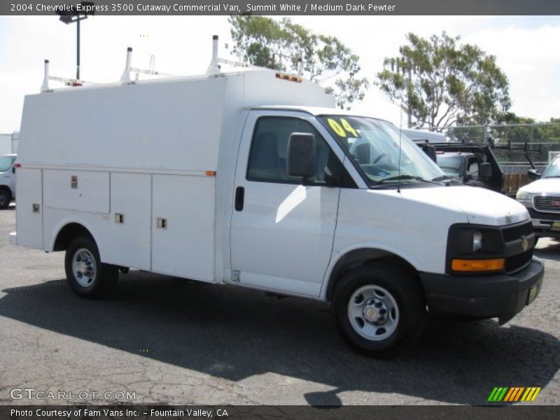 Summit White / Medium Dark Pewter 2004 Chevrolet Express 3500 Cutaway Commercial Van