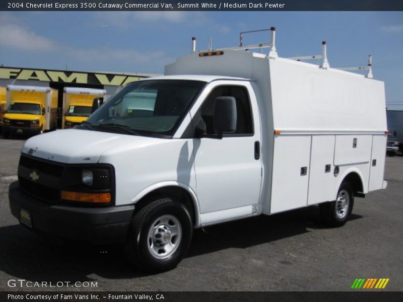 Summit White / Medium Dark Pewter 2004 Chevrolet Express 3500 Cutaway Commercial Van