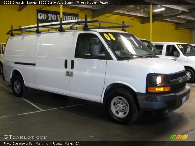 Summit White / Medium Pewter 2008 Chevrolet Express 3500 Cargo Van