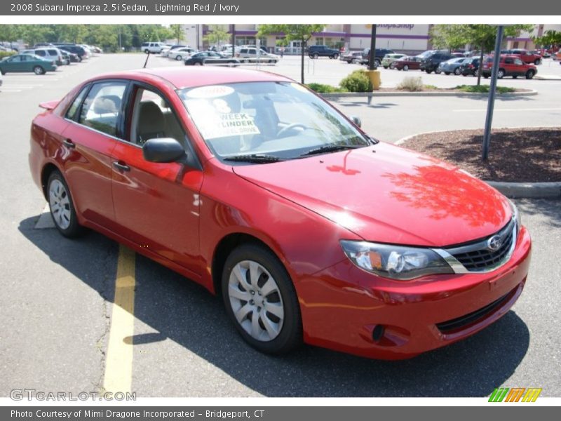 Lightning Red / Ivory 2008 Subaru Impreza 2.5i Sedan
