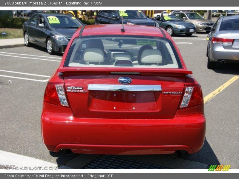 Lightning Red / Ivory 2008 Subaru Impreza 2.5i Sedan
