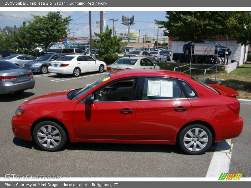 Lightning Red / Ivory 2008 Subaru Impreza 2.5i Sedan