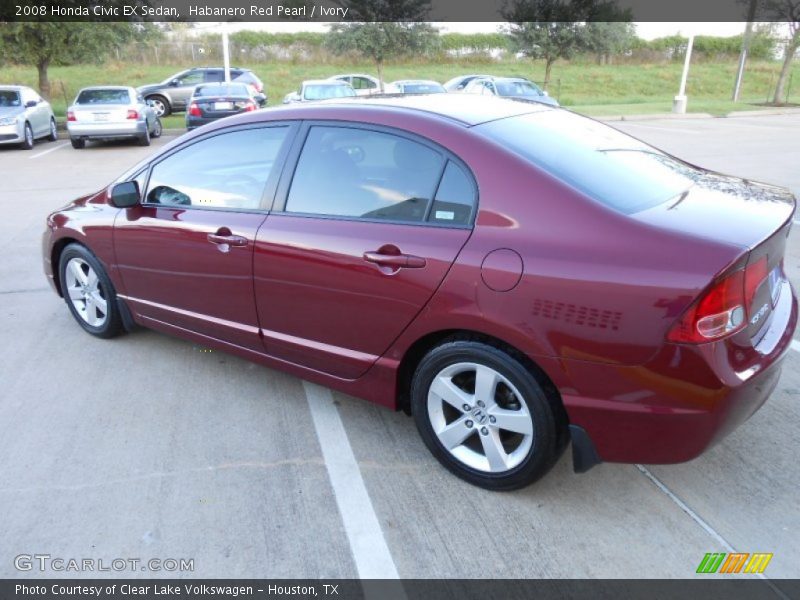 Habanero Red Pearl / Ivory 2008 Honda Civic EX Sedan