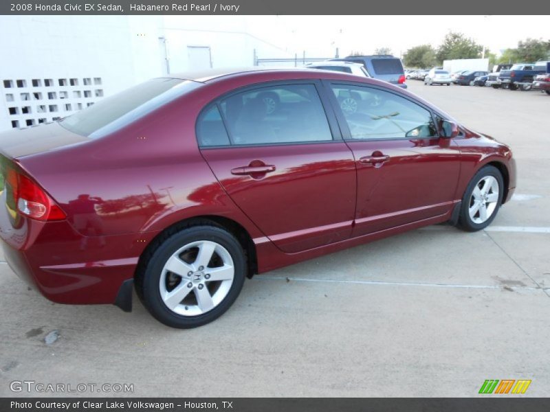 Habanero Red Pearl / Ivory 2008 Honda Civic EX Sedan