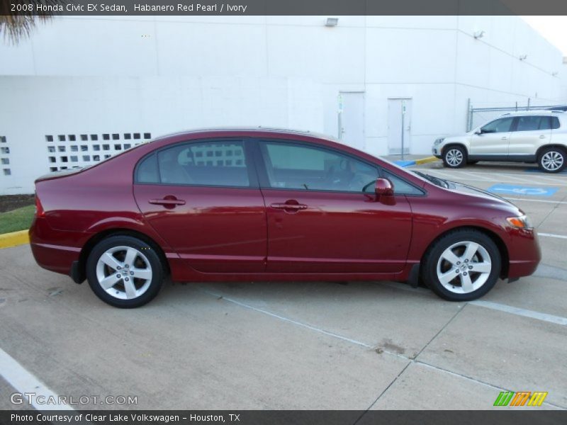 Habanero Red Pearl / Ivory 2008 Honda Civic EX Sedan