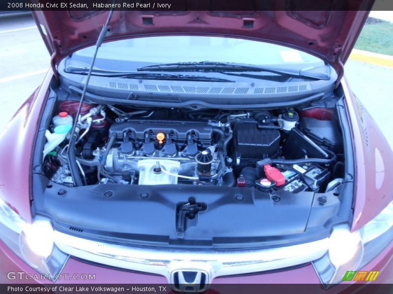 Habanero Red Pearl / Ivory 2008 Honda Civic EX Sedan
