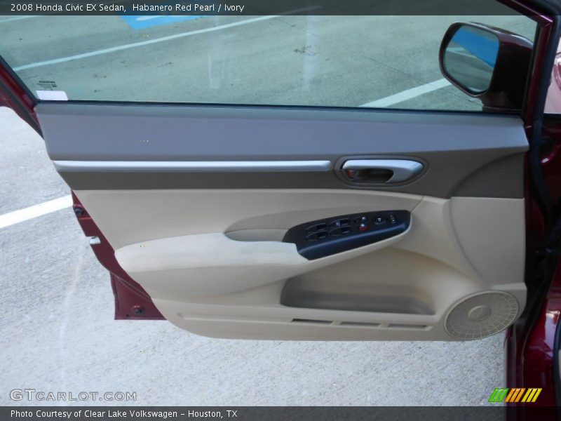 Habanero Red Pearl / Ivory 2008 Honda Civic EX Sedan