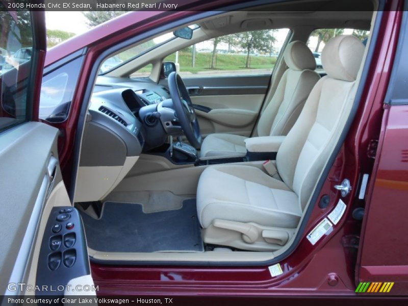 Habanero Red Pearl / Ivory 2008 Honda Civic EX Sedan