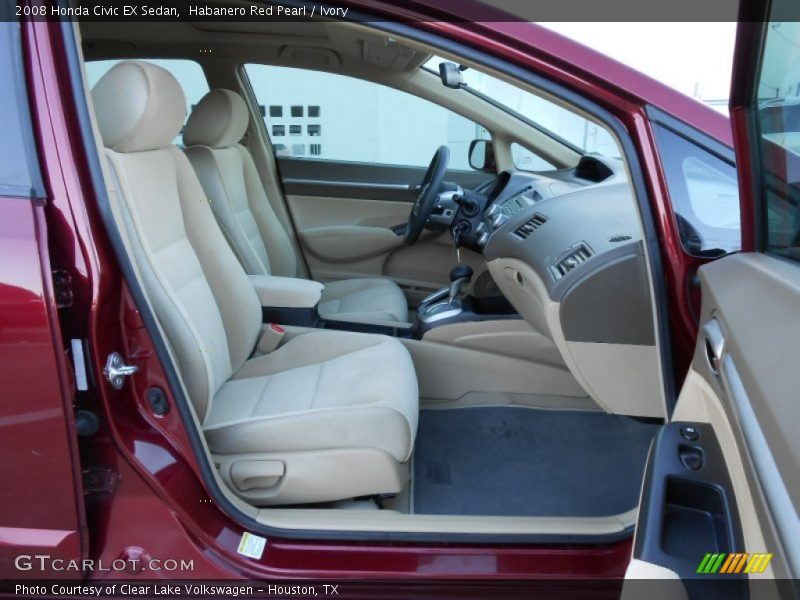 Habanero Red Pearl / Ivory 2008 Honda Civic EX Sedan