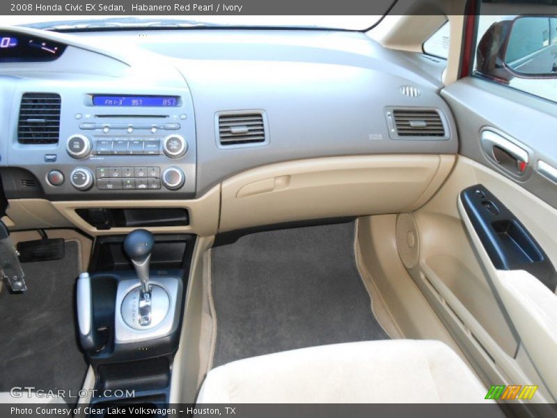 Habanero Red Pearl / Ivory 2008 Honda Civic EX Sedan