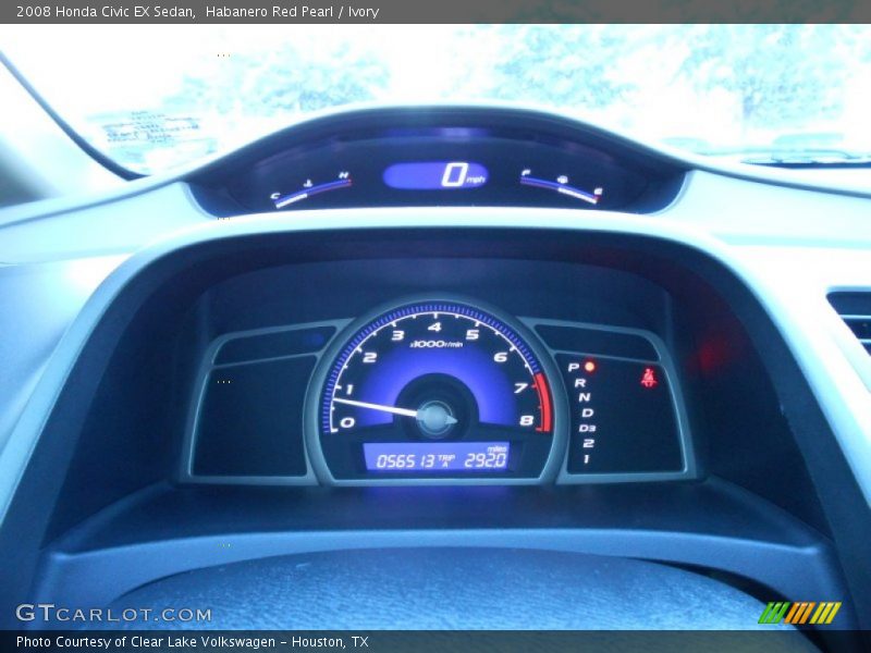 Habanero Red Pearl / Ivory 2008 Honda Civic EX Sedan