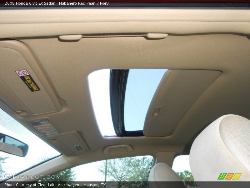 Habanero Red Pearl / Ivory 2008 Honda Civic EX Sedan