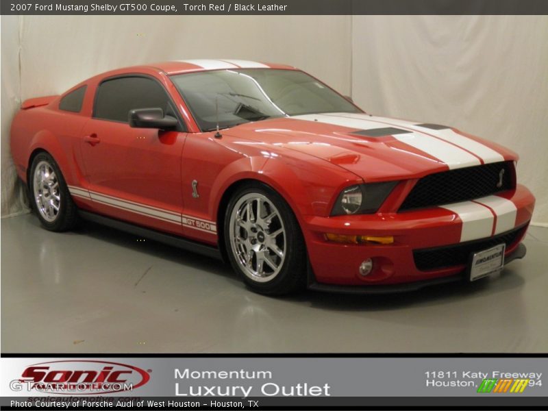 Torch Red / Black Leather 2007 Ford Mustang Shelby GT500 Coupe