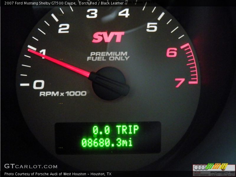 Torch Red / Black Leather 2007 Ford Mustang Shelby GT500 Coupe