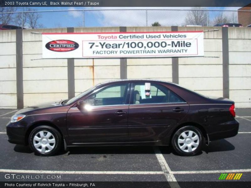 Black Walnut Pearl / Taupe 2003 Toyota Camry LE