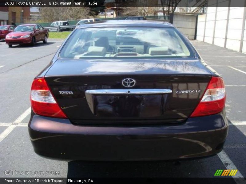 Black Walnut Pearl / Taupe 2003 Toyota Camry LE