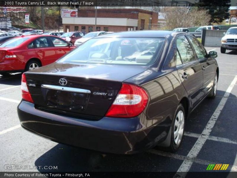Black Walnut Pearl / Taupe 2003 Toyota Camry LE