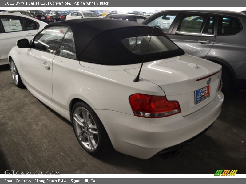 Alpine White / Black 2012 BMW 1 Series 135i Convertible