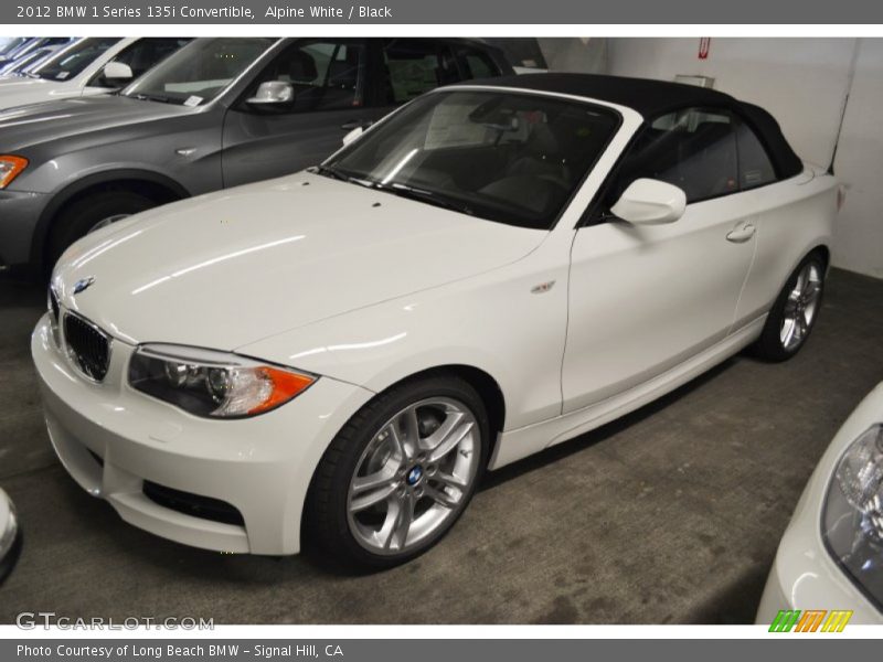 Alpine White / Black 2012 BMW 1 Series 135i Convertible