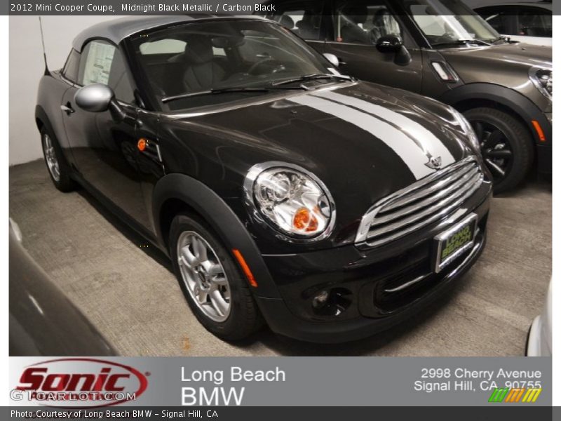 Midnight Black Metallic / Carbon Black 2012 Mini Cooper Coupe