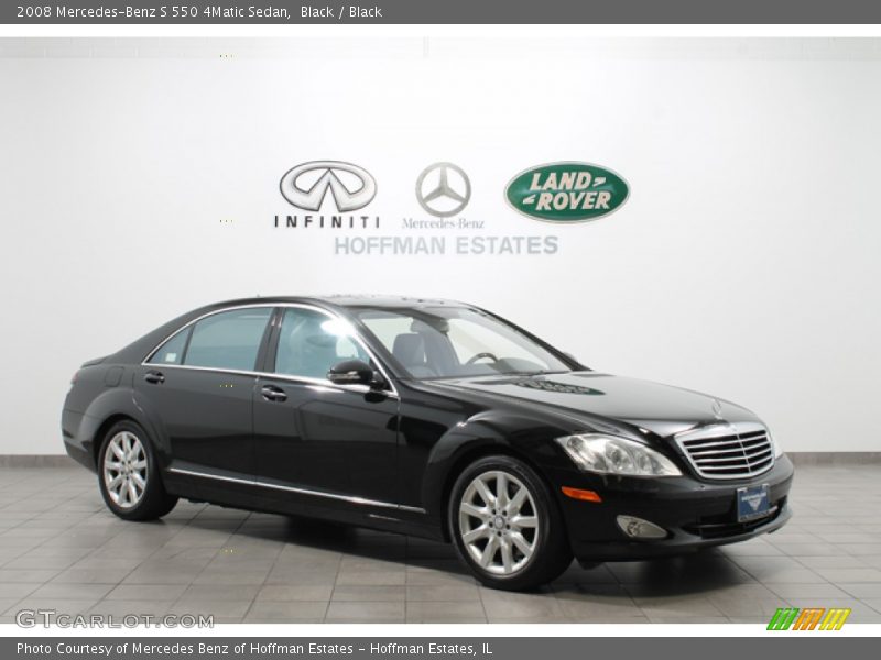 Black / Black 2008 Mercedes-Benz S 550 4Matic Sedan