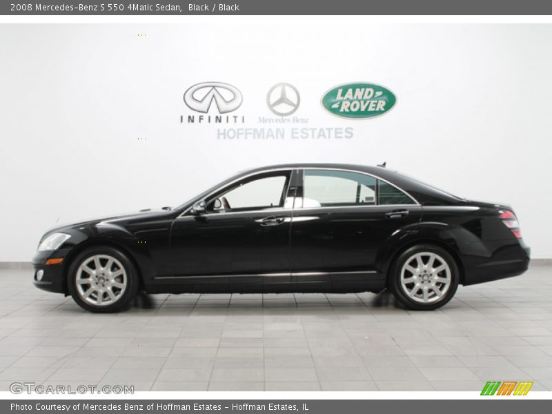 Black / Black 2008 Mercedes-Benz S 550 4Matic Sedan