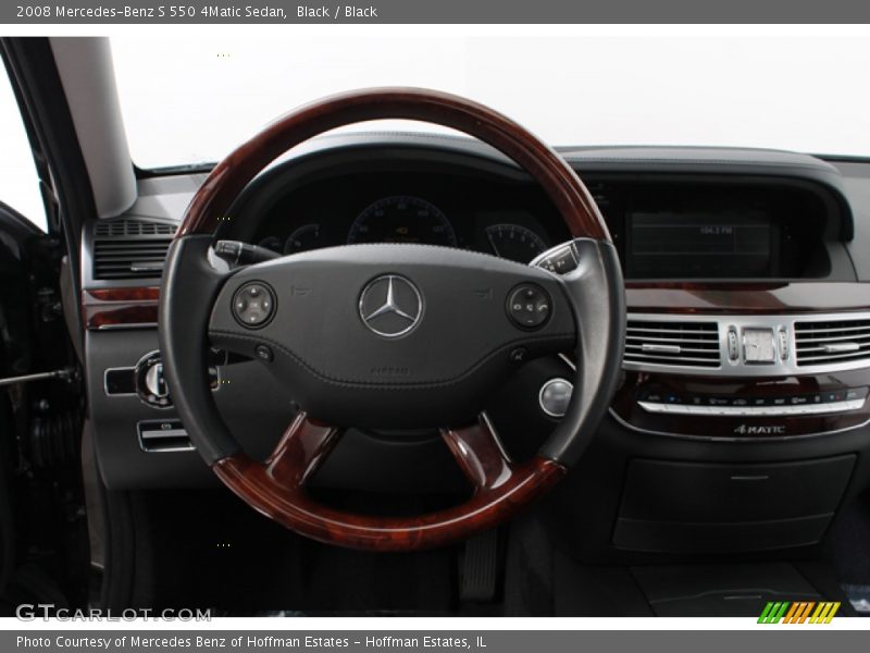 Black / Black 2008 Mercedes-Benz S 550 4Matic Sedan