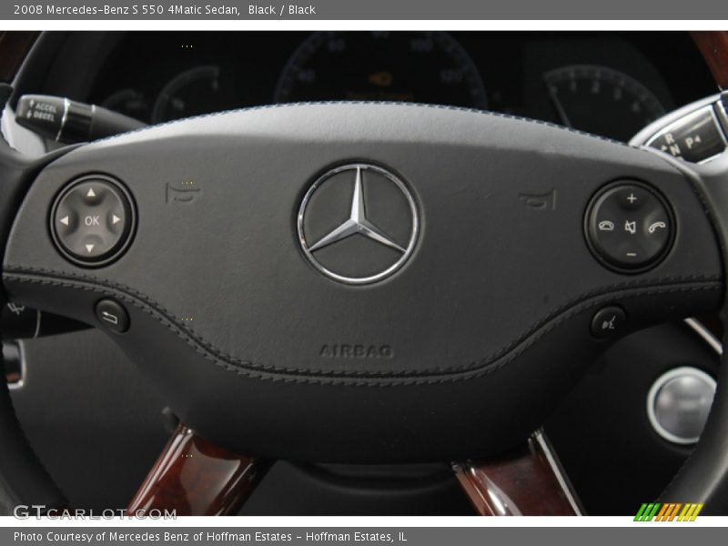 Black / Black 2008 Mercedes-Benz S 550 4Matic Sedan