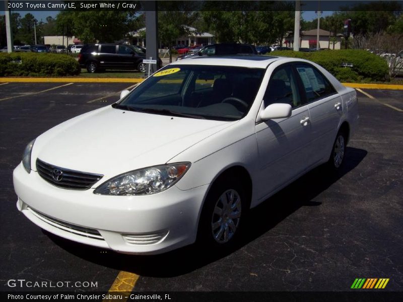 Super White / Gray 2005 Toyota Camry LE