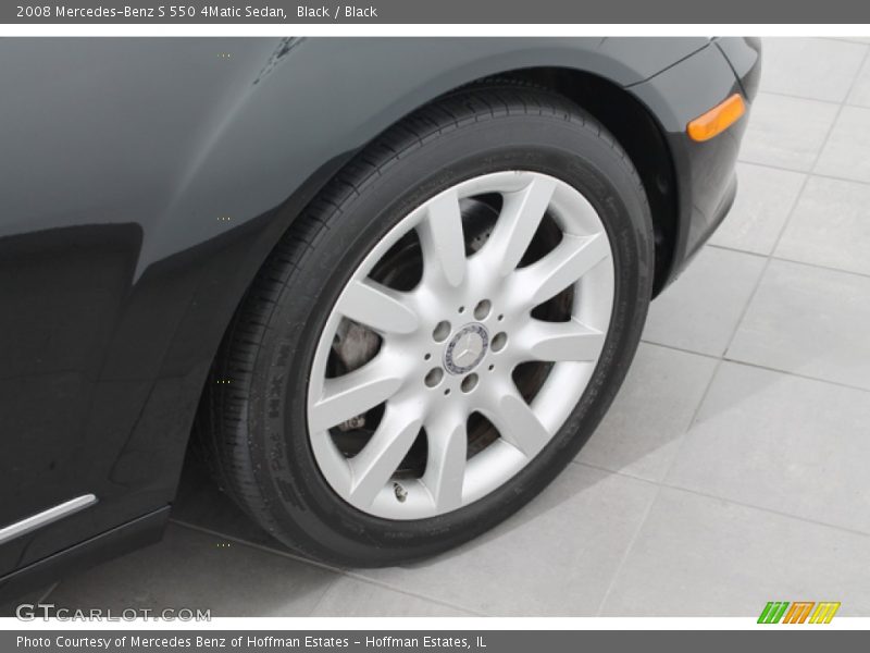 Black / Black 2008 Mercedes-Benz S 550 4Matic Sedan