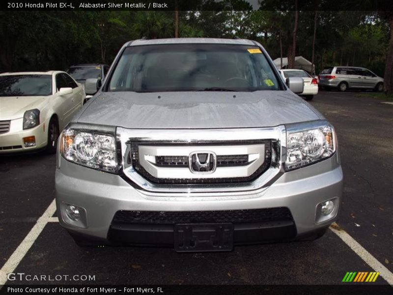 Alabaster Silver Metallic / Black 2010 Honda Pilot EX-L