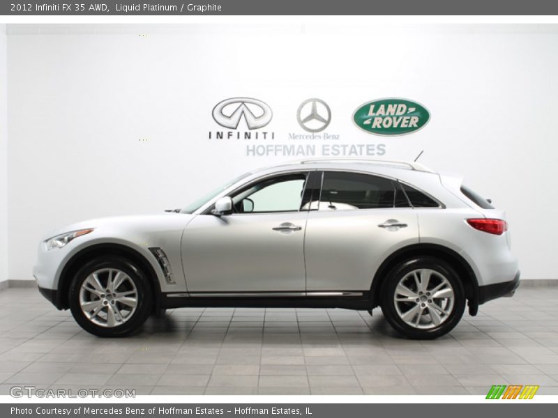 Liquid Platinum / Graphite 2012 Infiniti FX 35 AWD