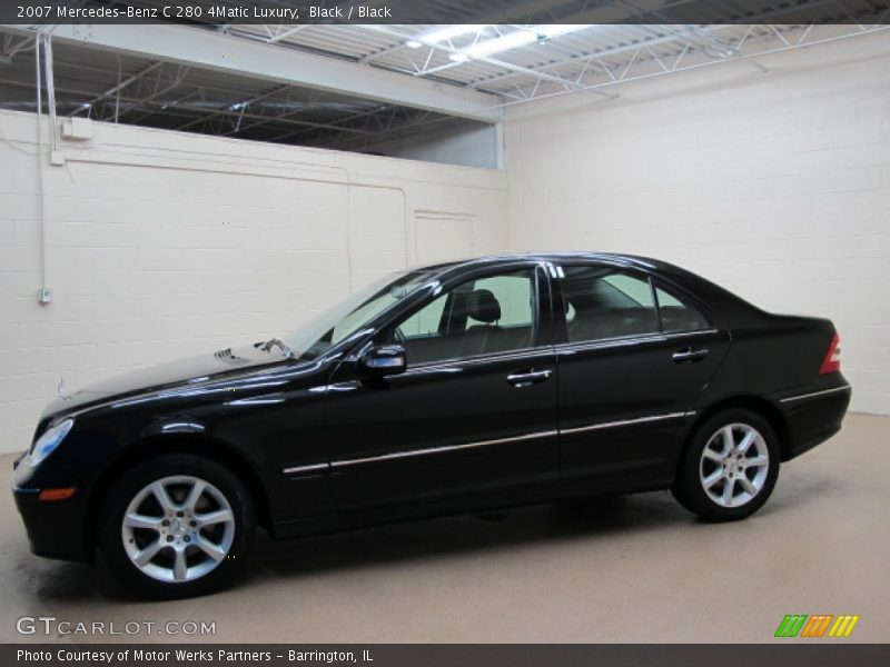 Black / Black 2007 Mercedes-Benz C 280 4Matic Luxury