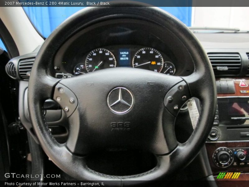 Black / Black 2007 Mercedes-Benz C 280 4Matic Luxury