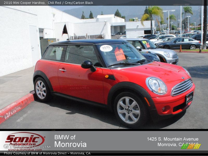 Chili Red / Grey/Carbon Black 2010 Mini Cooper Hardtop