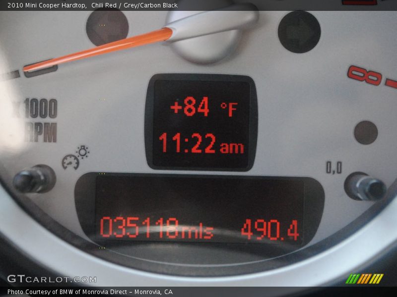 Chili Red / Grey/Carbon Black 2010 Mini Cooper Hardtop