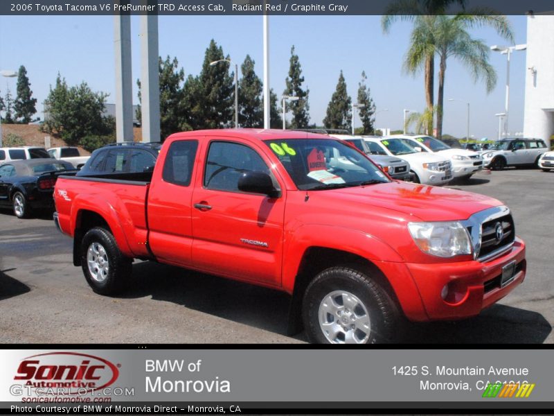 Radiant Red / Graphite Gray 2006 Toyota Tacoma V6 PreRunner TRD Access Cab