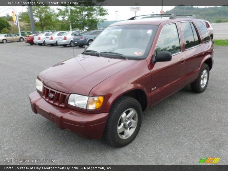 Pepper Red / Gray 2002 Kia Sportage 4x4