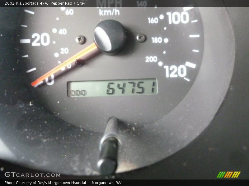 Pepper Red / Gray 2002 Kia Sportage 4x4