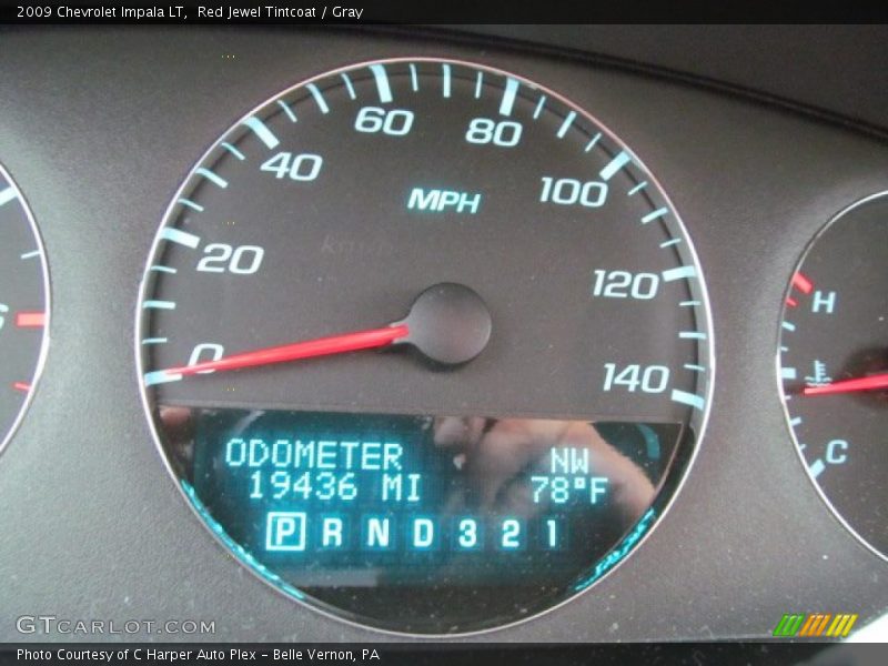 Red Jewel Tintcoat / Gray 2009 Chevrolet Impala LT