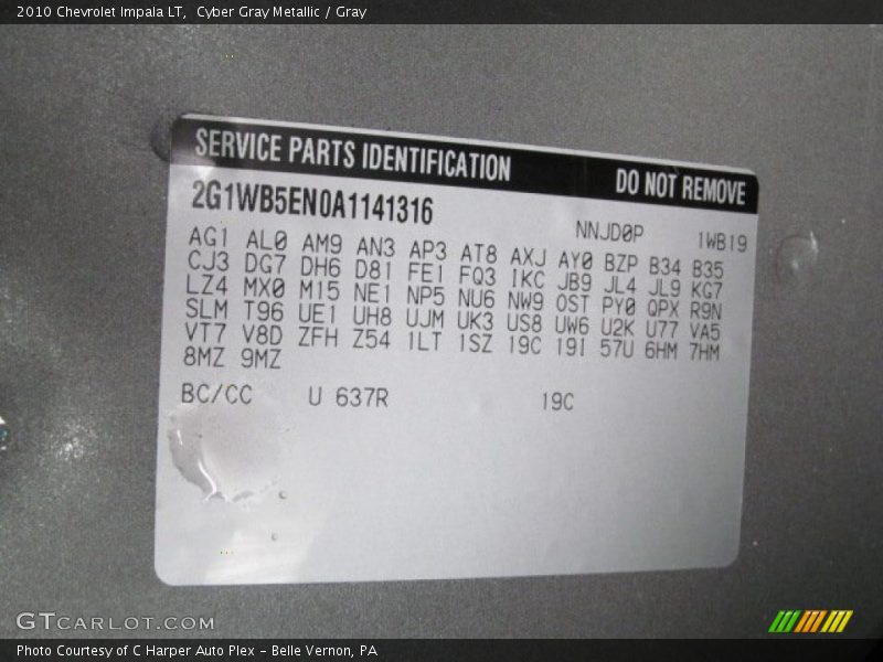 Cyber Gray Metallic / Gray 2010 Chevrolet Impala LT