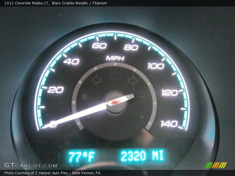 Black Granite Metallic / Titanium 2012 Chevrolet Malibu LT