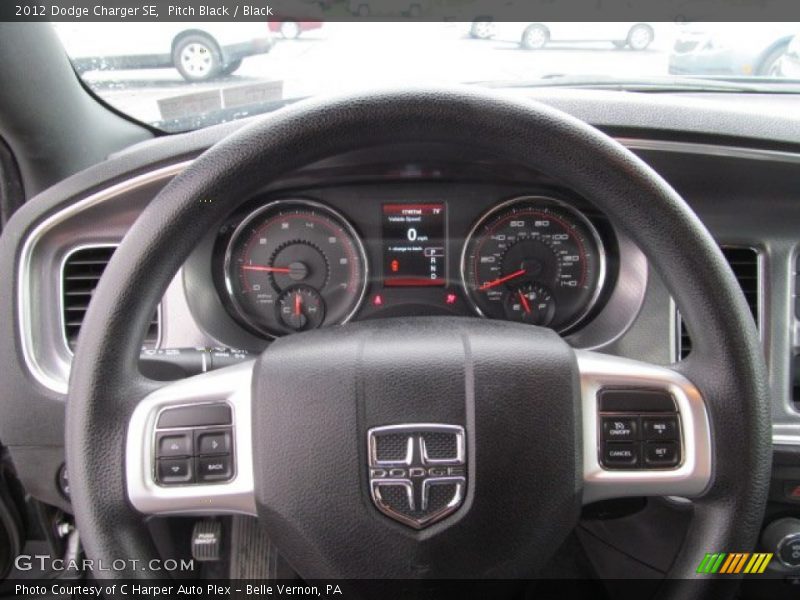 Pitch Black / Black 2012 Dodge Charger SE