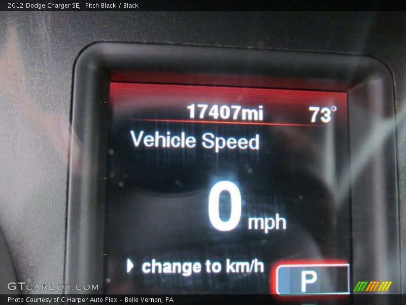 Pitch Black / Black 2012 Dodge Charger SE