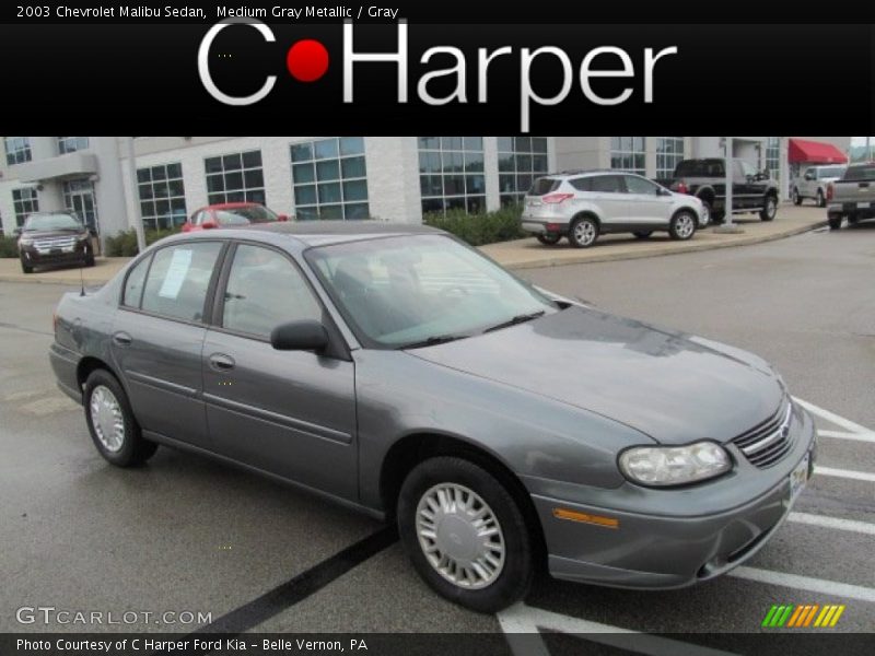 Medium Gray Metallic / Gray 2003 Chevrolet Malibu Sedan