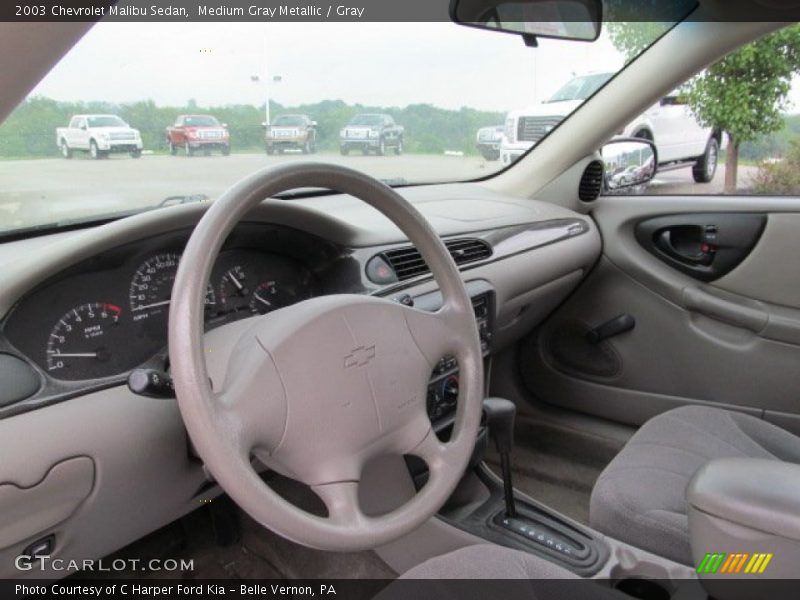 Medium Gray Metallic / Gray 2003 Chevrolet Malibu Sedan