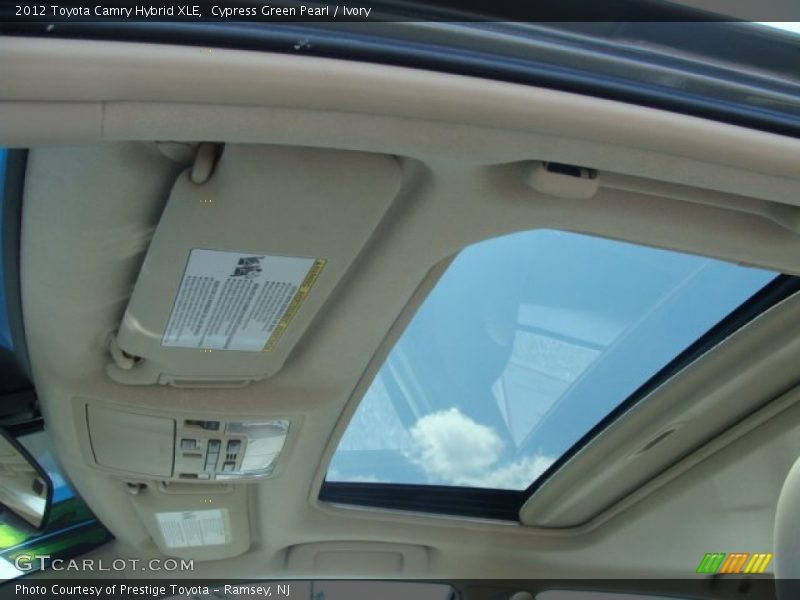 Sunroof of 2012 Camry Hybrid XLE