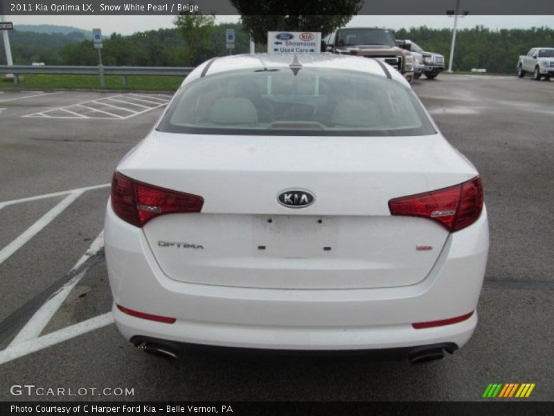 Snow White Pearl / Beige 2011 Kia Optima LX