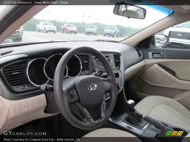 Snow White Pearl / Beige 2011 Kia Optima LX