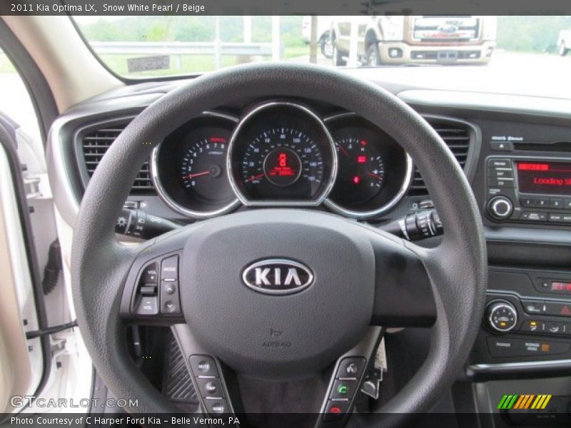 Snow White Pearl / Beige 2011 Kia Optima LX